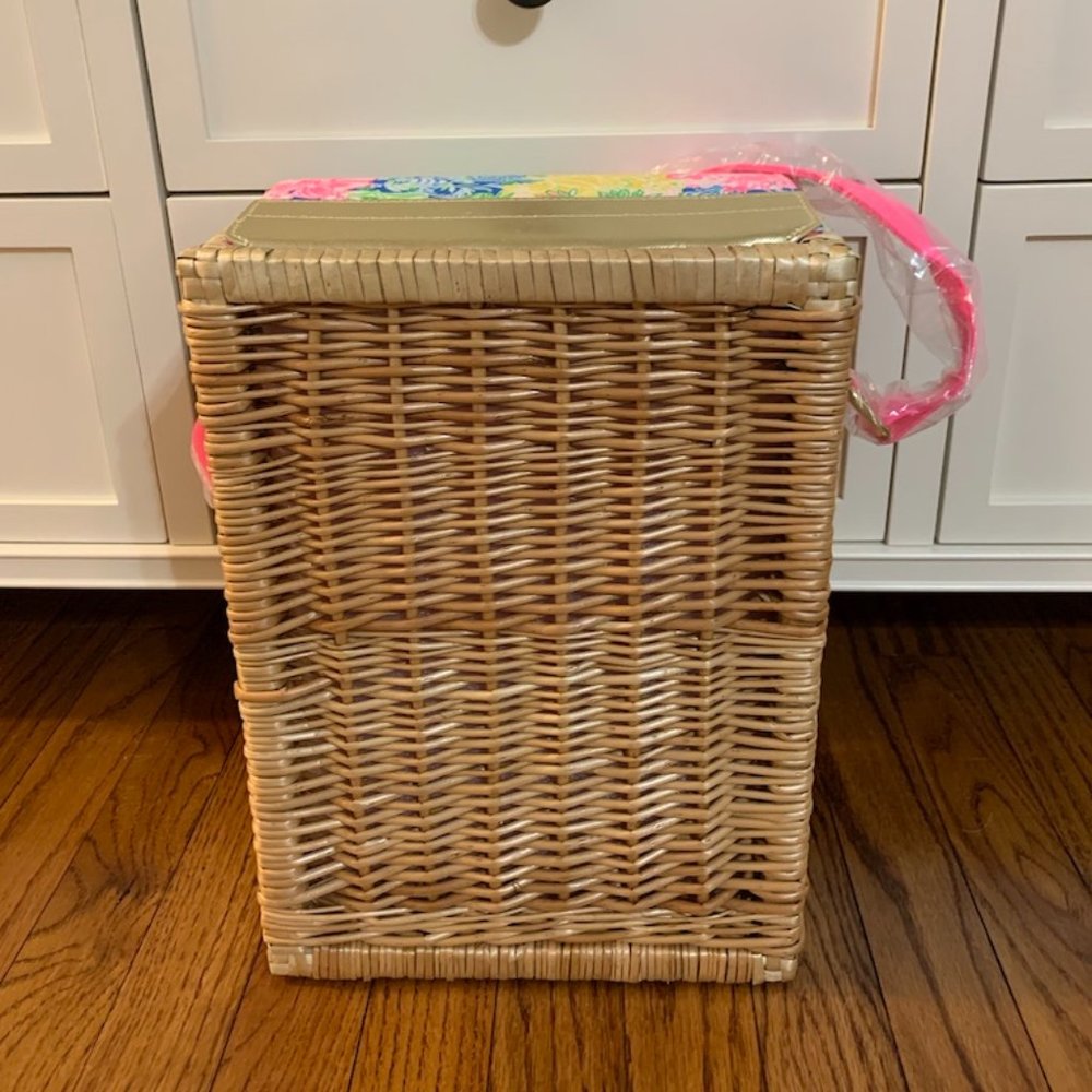 Lilly Pulitzer Wicker Wine Basket - Picture 5 of 6